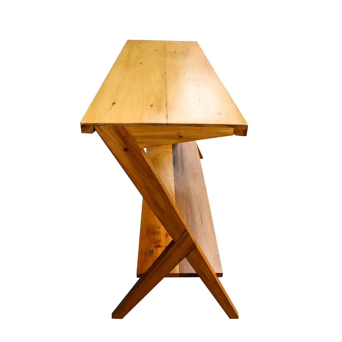 Aparador De Madeira Maciça Demolição Gaivota Com Uma Prateleira Baixa - Marcenaria Bicho do Mato