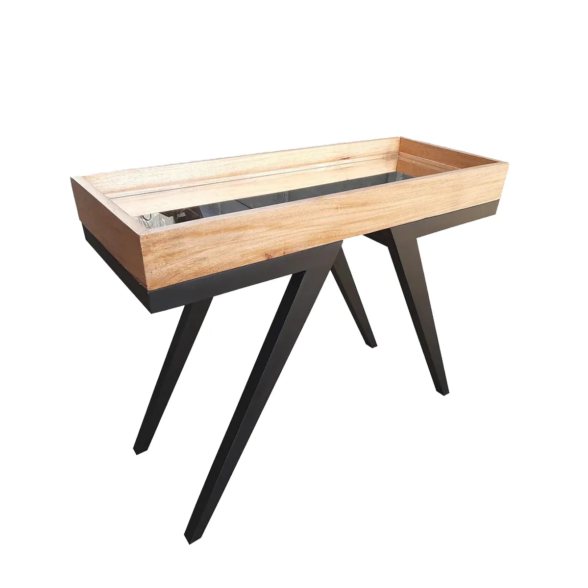 Aparador de Madeira Maciça Demolição Serro Com Fundo Espelhado - Marcenaria Bicho do Mato