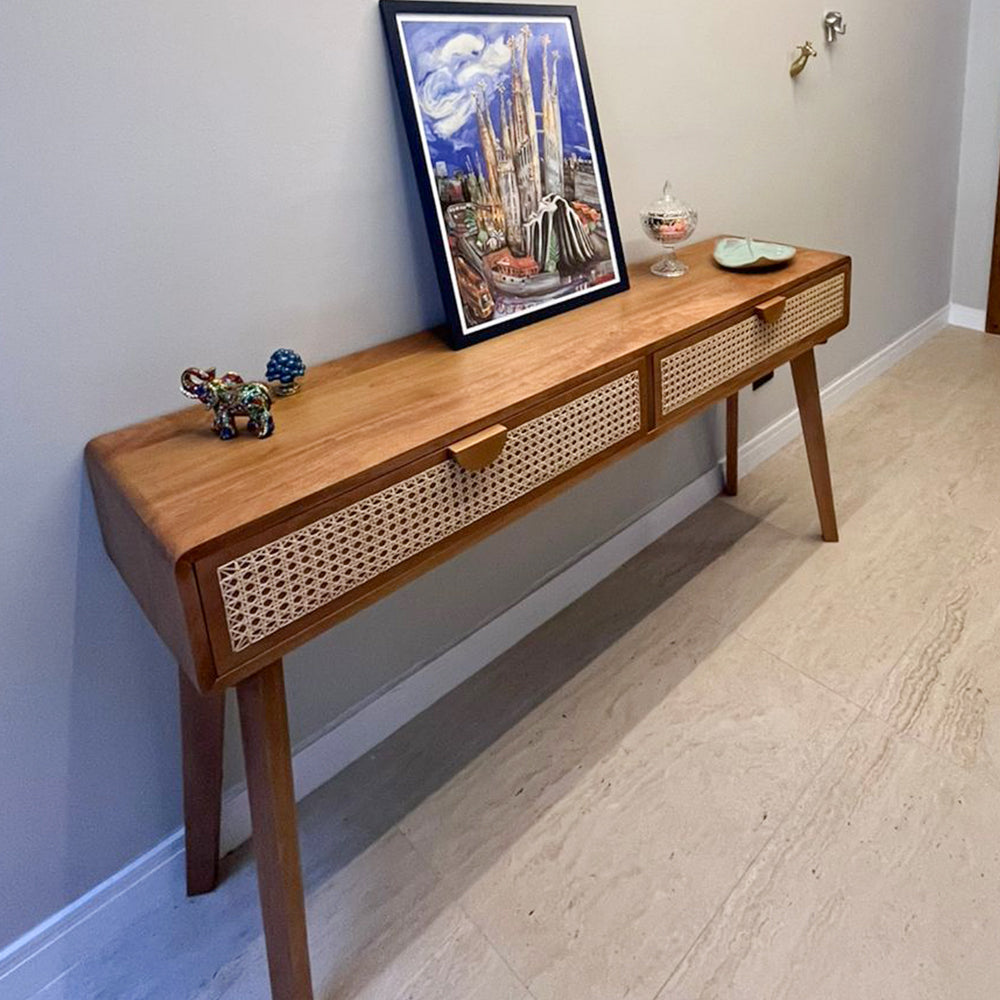 Aparador De Madeira Maciça Teresópolis Com Puxadores Arredondados