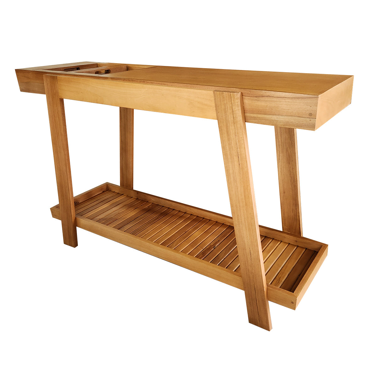 Aparador De Madeira Maciça Demolição Araras Com Duas Bandejas