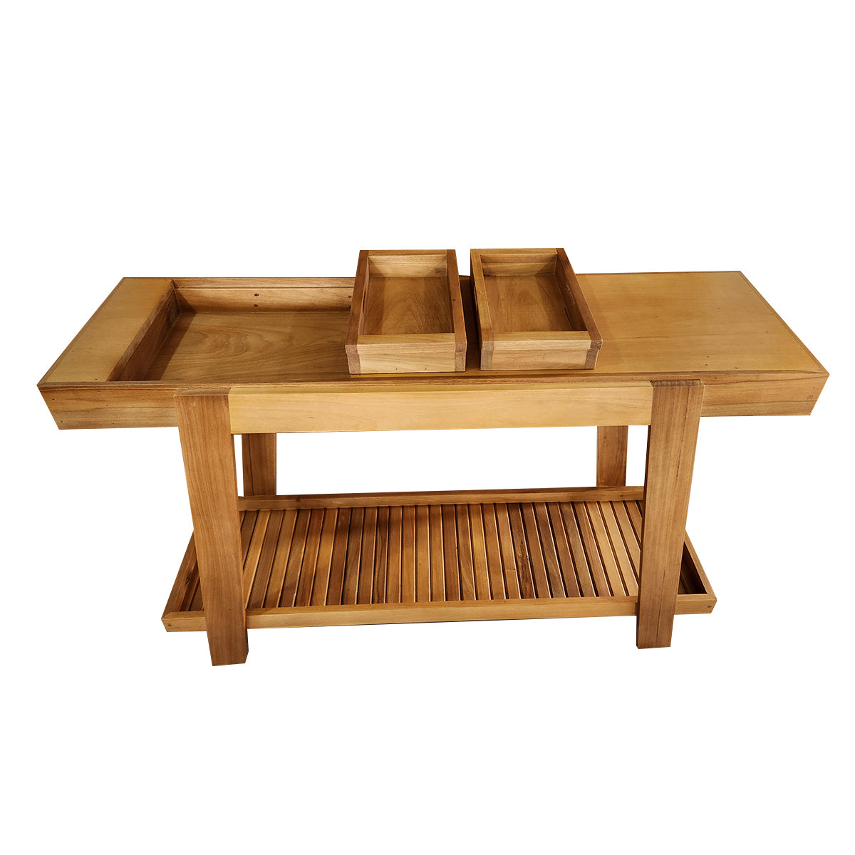 Aparador De Madeira Maciça Demolição Araras Com Duas Bandejas