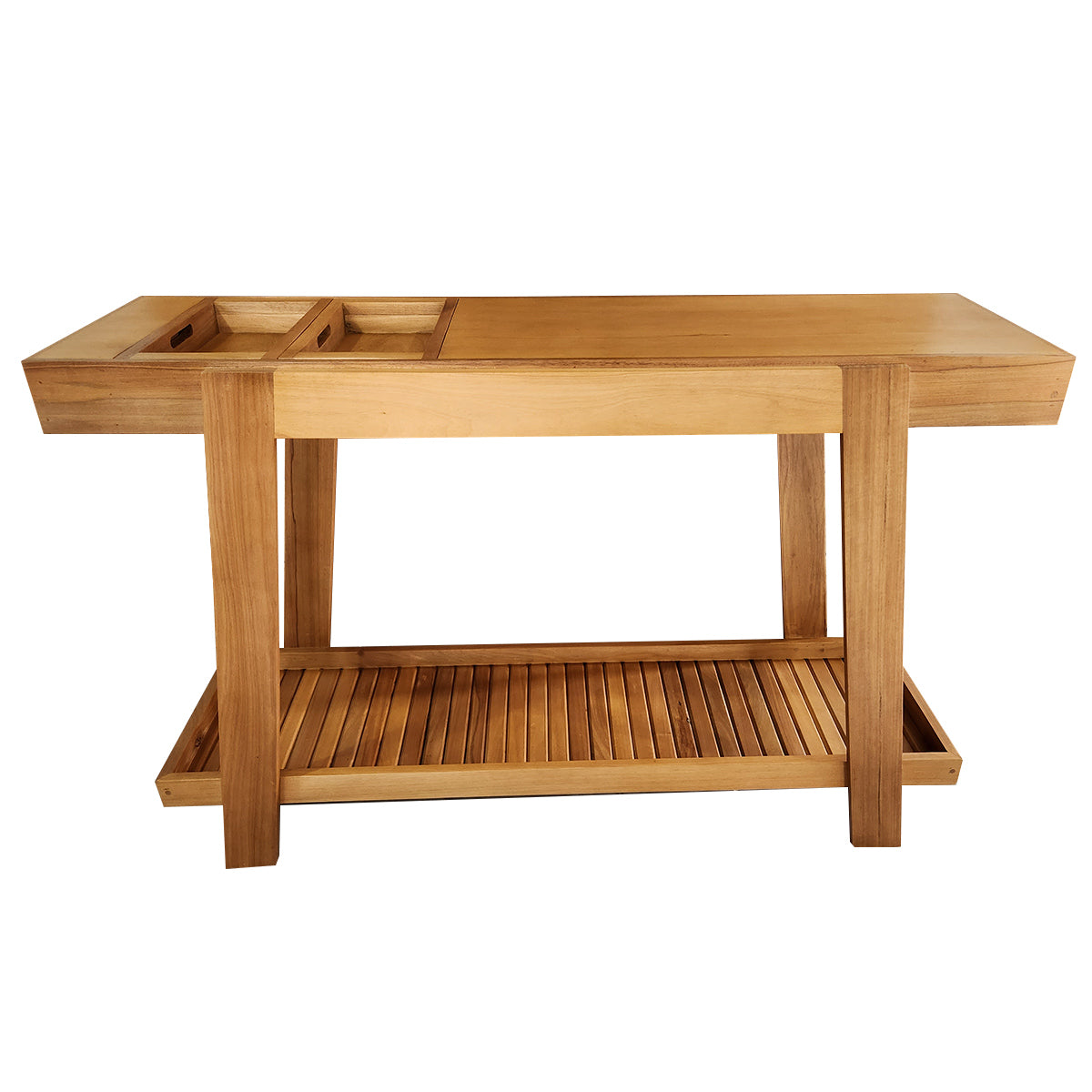 Aparador De Madeira Maciça Demolição Araras Com Duas Bandejas