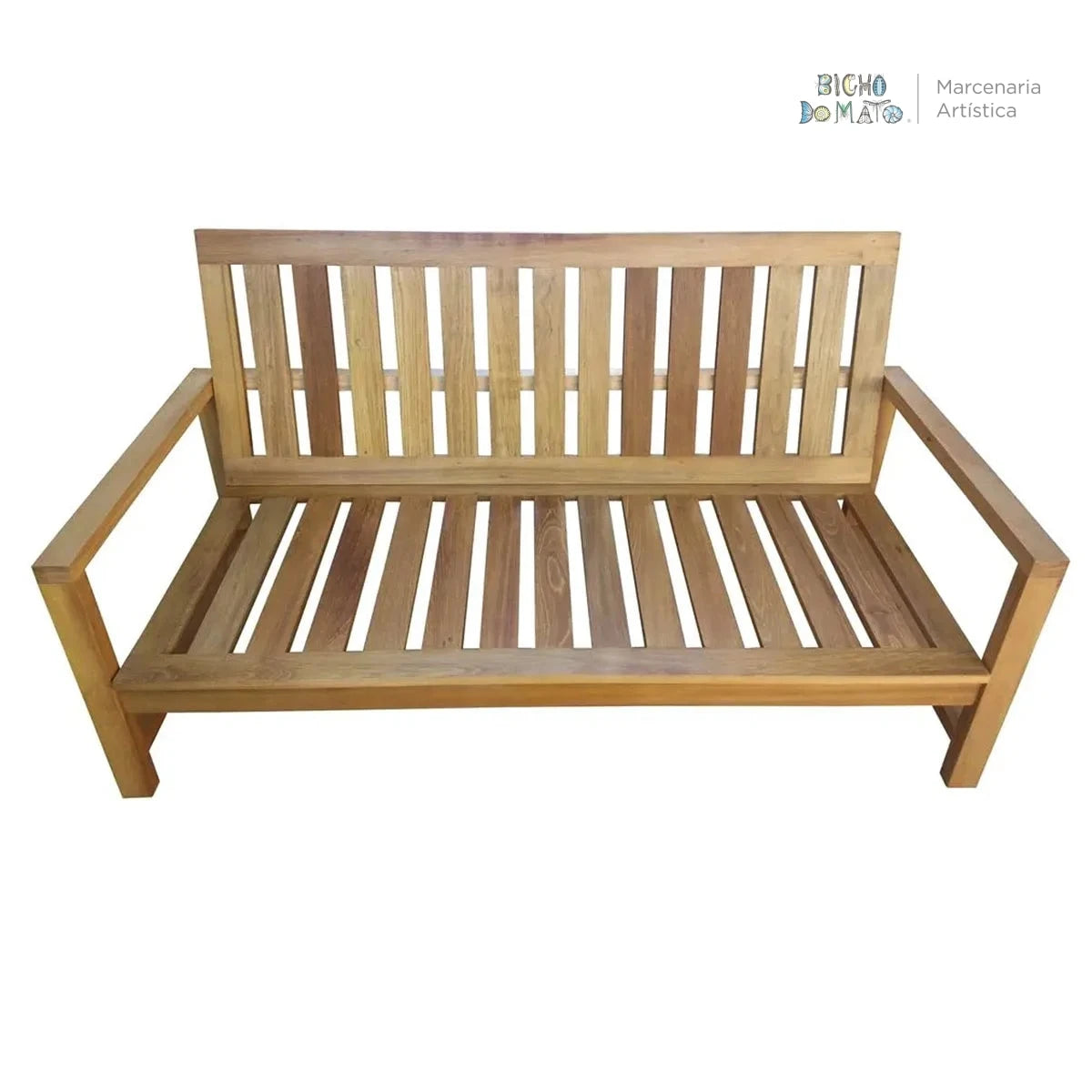 Banco / Sofá De Madeira Maciça Demolição Búzios - Marcenaria Bicho do Mato