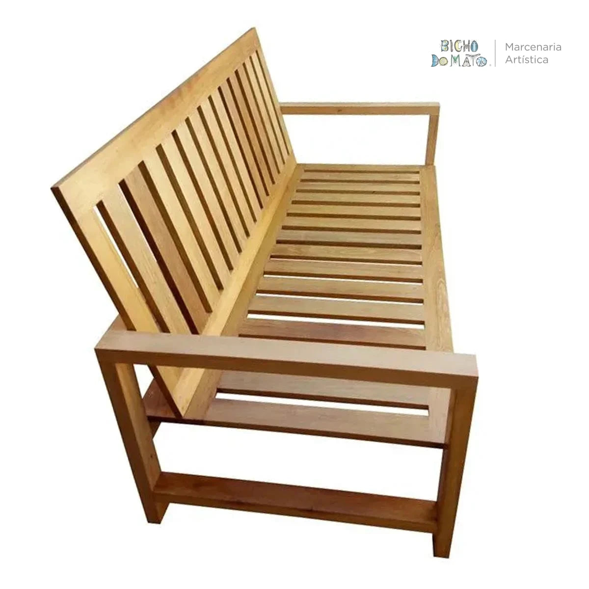 Banco / Sofá De Madeira Maciça Demolição Búzios - Marcenaria Bicho do Mato