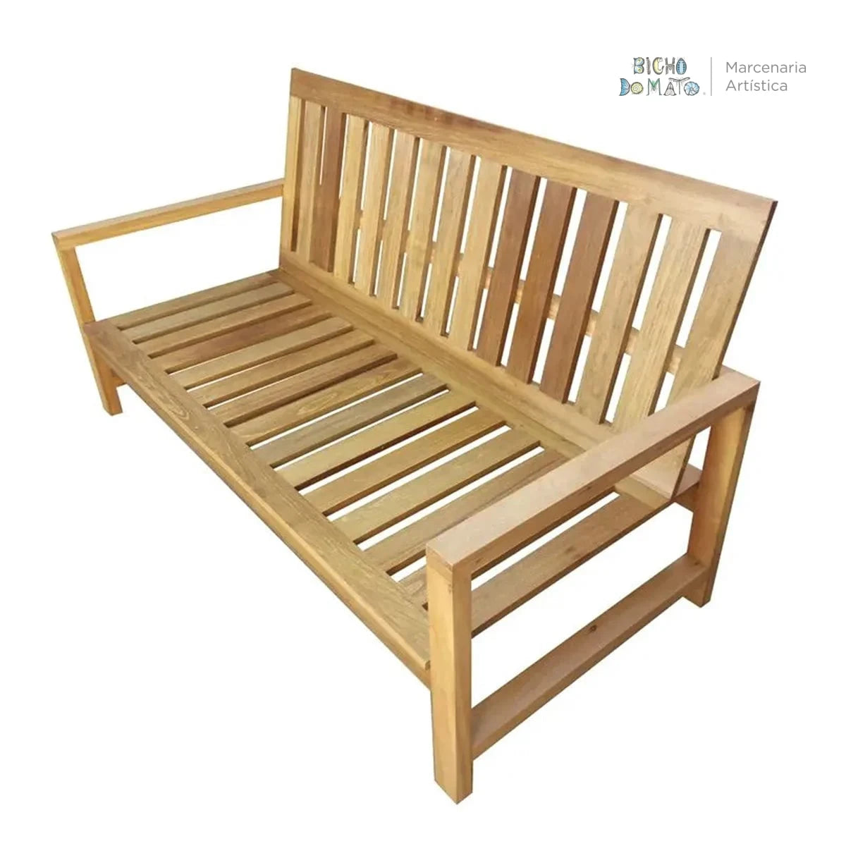 Banco / Sofá De Madeira Maciça Demolição Búzios - Marcenaria Bicho do Mato