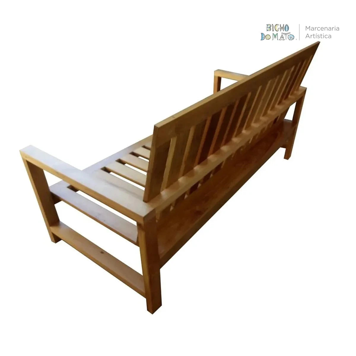 Banco / Sofá De Madeira Maciça Demolição Búzios - Marcenaria Bicho do Mato
