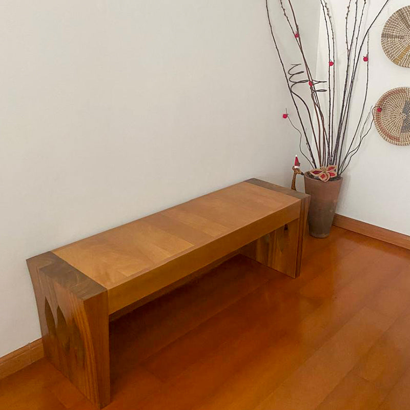 Banco De Madeira Maciça Demolição Abrolhos Com Pés Com Desenhos Recortados