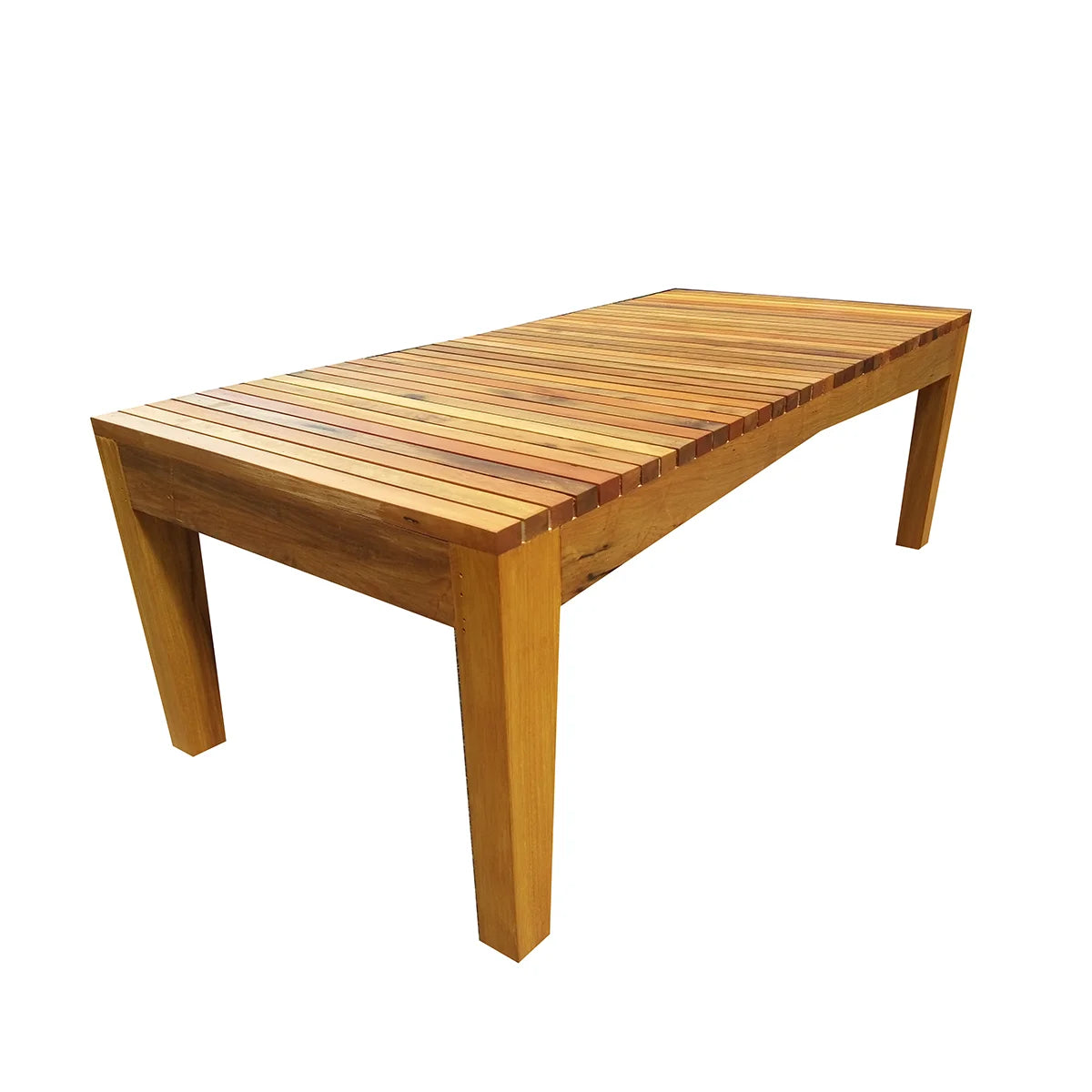 Banco De Madeira Maciça Demolição Itacaré Com Assento em Ripas Maciças - Marcenaria Bicho do Mato