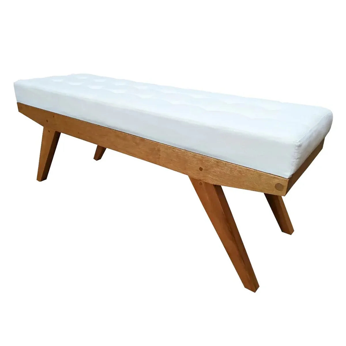 Banco De Madeira Maciça Demolição Duna Com Estofado Fixo - Marcenaria Bicho do Mato