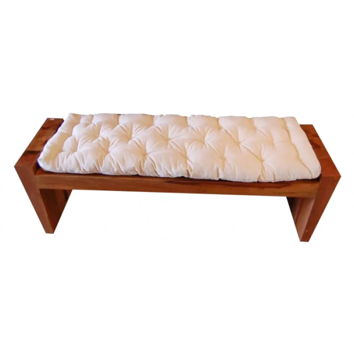 Banco De Madeira Maciça Demolição Trancoso Com futon - Marcenaria Bicho do Mato