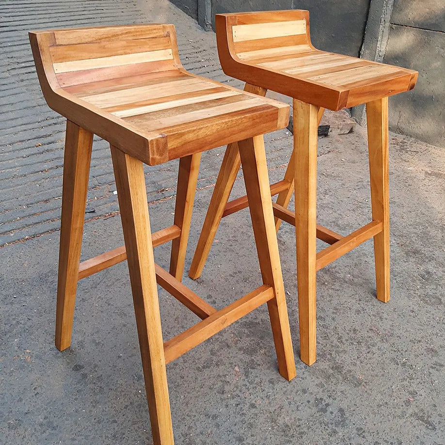 Banqueta Alta Para Bar De Madeira Maciça Demolição Caneta