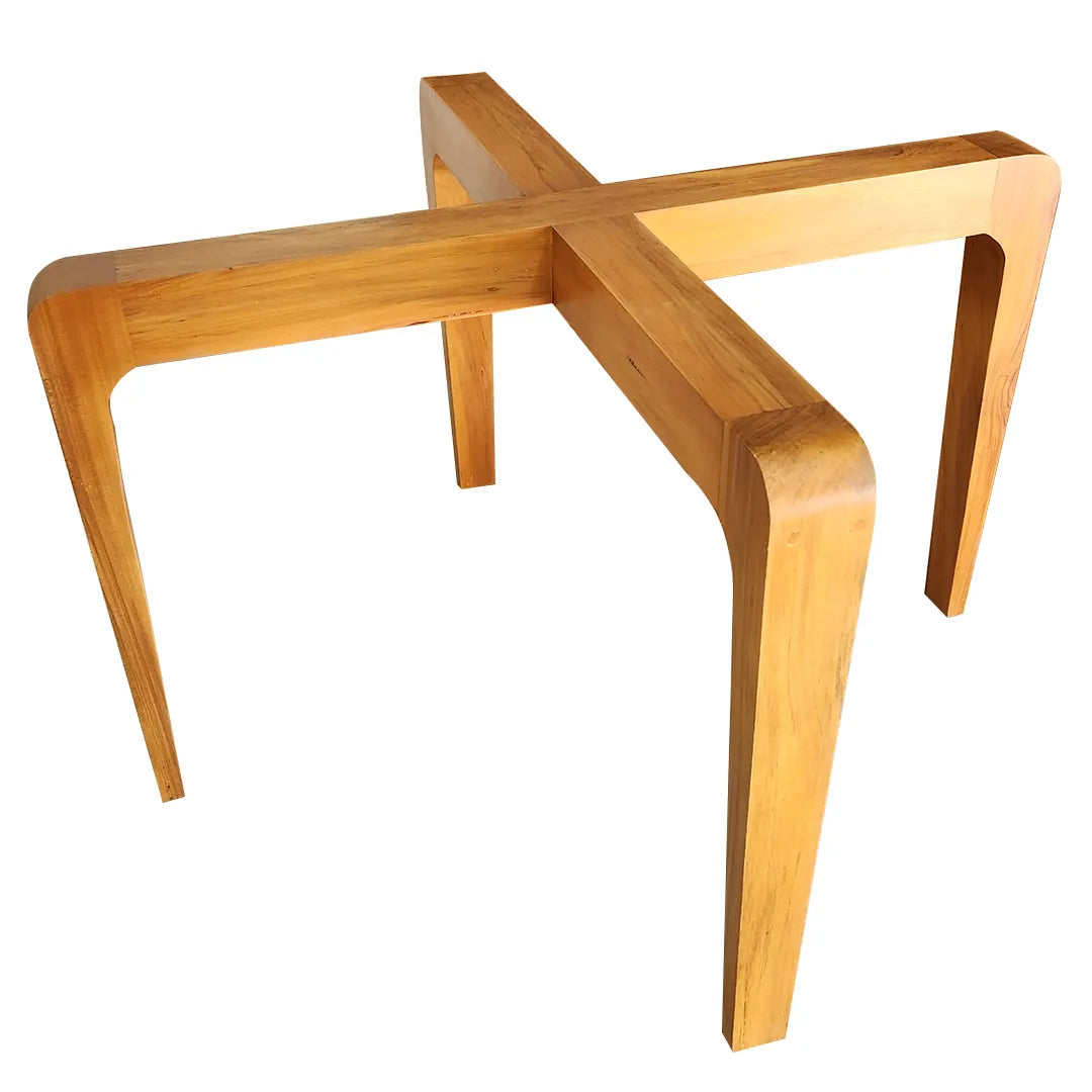 Base De Mesa De Jantar Quadrada De Demolição Modelo Pirapora - Para Tampo de 1,40 X 1,40 - Em Madeira Selecionada