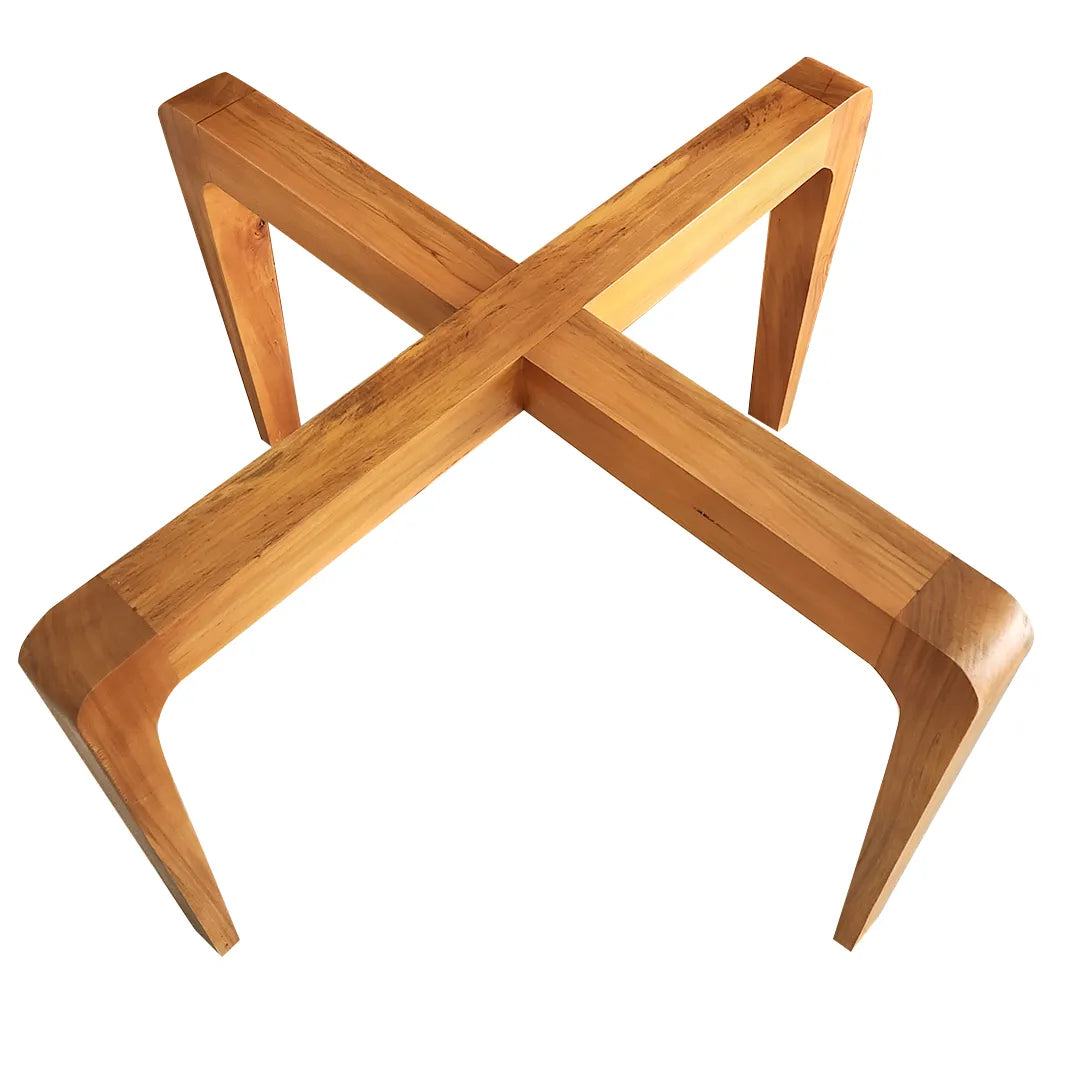 Base De Mesa De Jantar Quadrada De Demolição Modelo Pirapora - Para Tampo de 1,40 X 1,40 - Em Madeira Selecionada