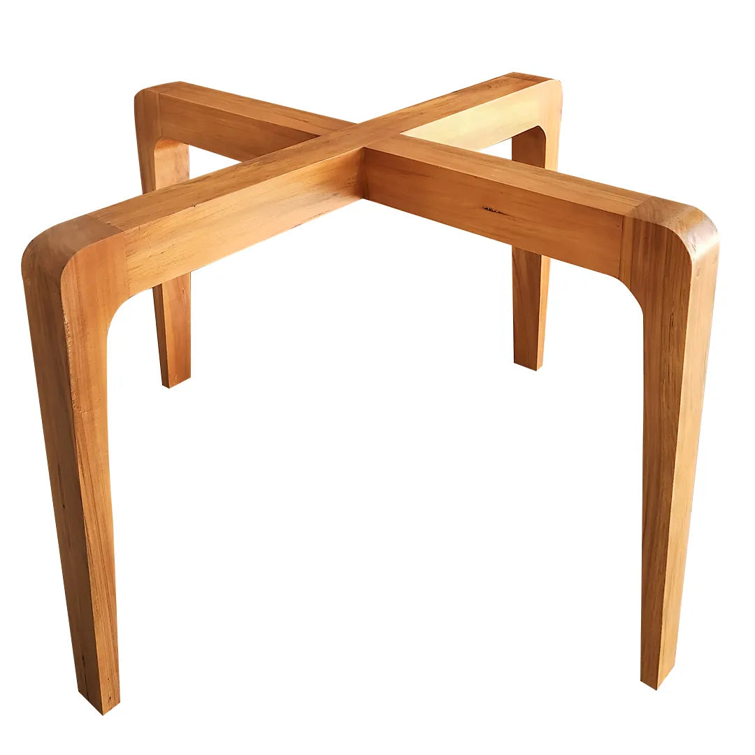 Base De Mesa De Jantar Quadrada De Demolição Modelo Pirapora - Para Tampo de 1,40 X 1,40 - Em Madeira Selecionada
