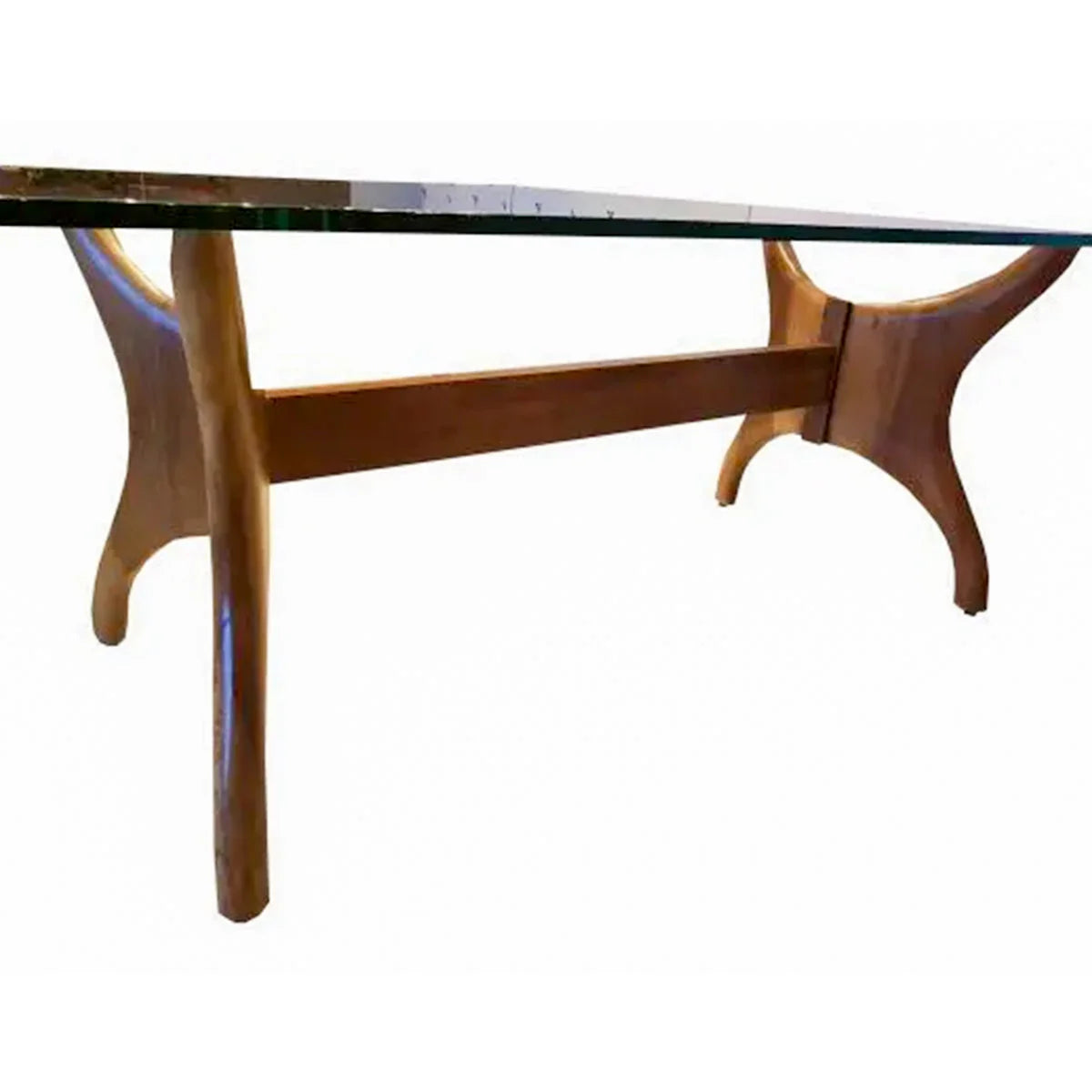 Base De Mesa de Jantar Retangular De Madeira Maciça Demolição Borboleta - Marcenaria Bicho do Mato