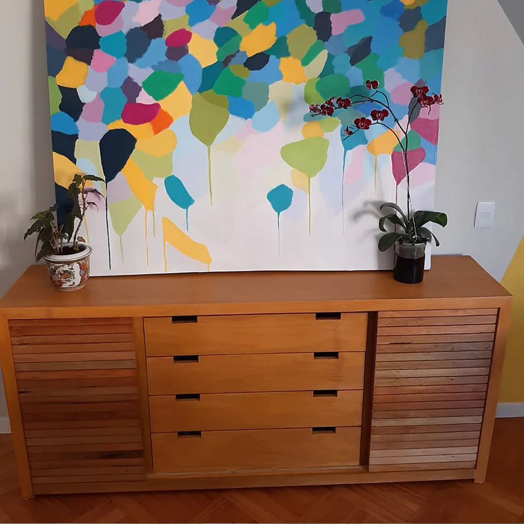 Buffet De Madeira Maciça Demolição Itabira Com Duas Portas de Correr