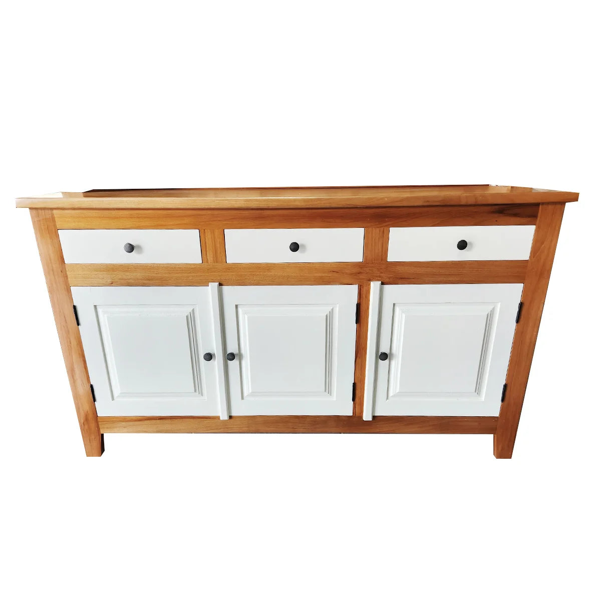 Buffet De Madeira Maciça Demolição Minas - Portas e Gavetas Em Branco Fosco