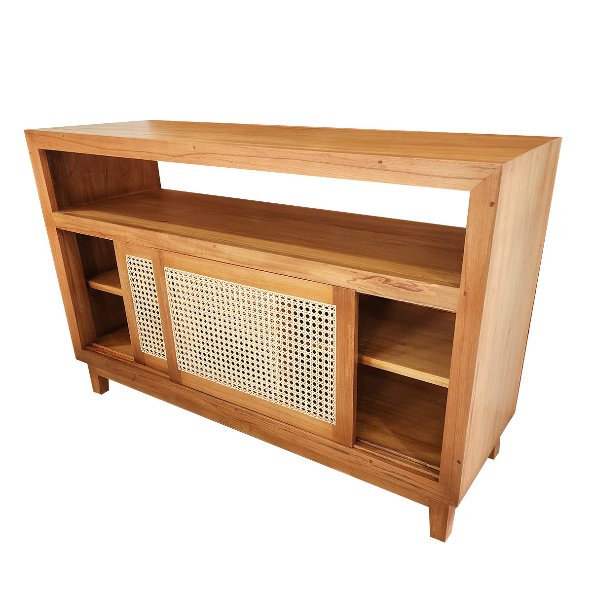 Buffet / Rack De Madeira Maciça Demolição Palhinha Com Duas Portas de Correr