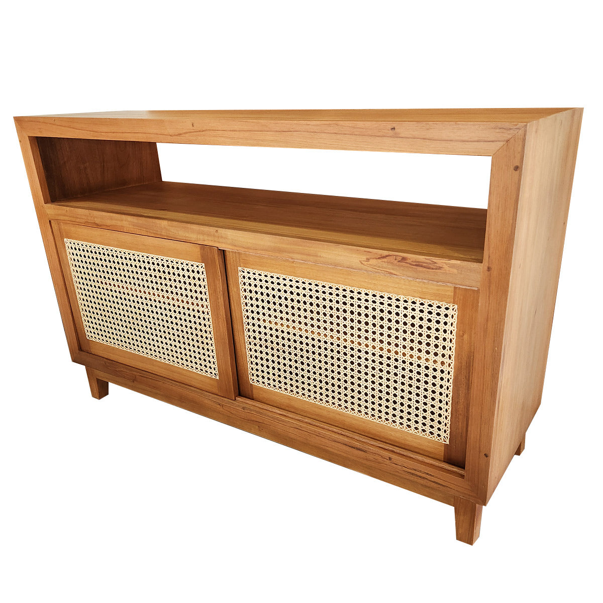 Buffet / Rack De Madeira Maciça Demolição Palhinha Com Duas Portas de Correr