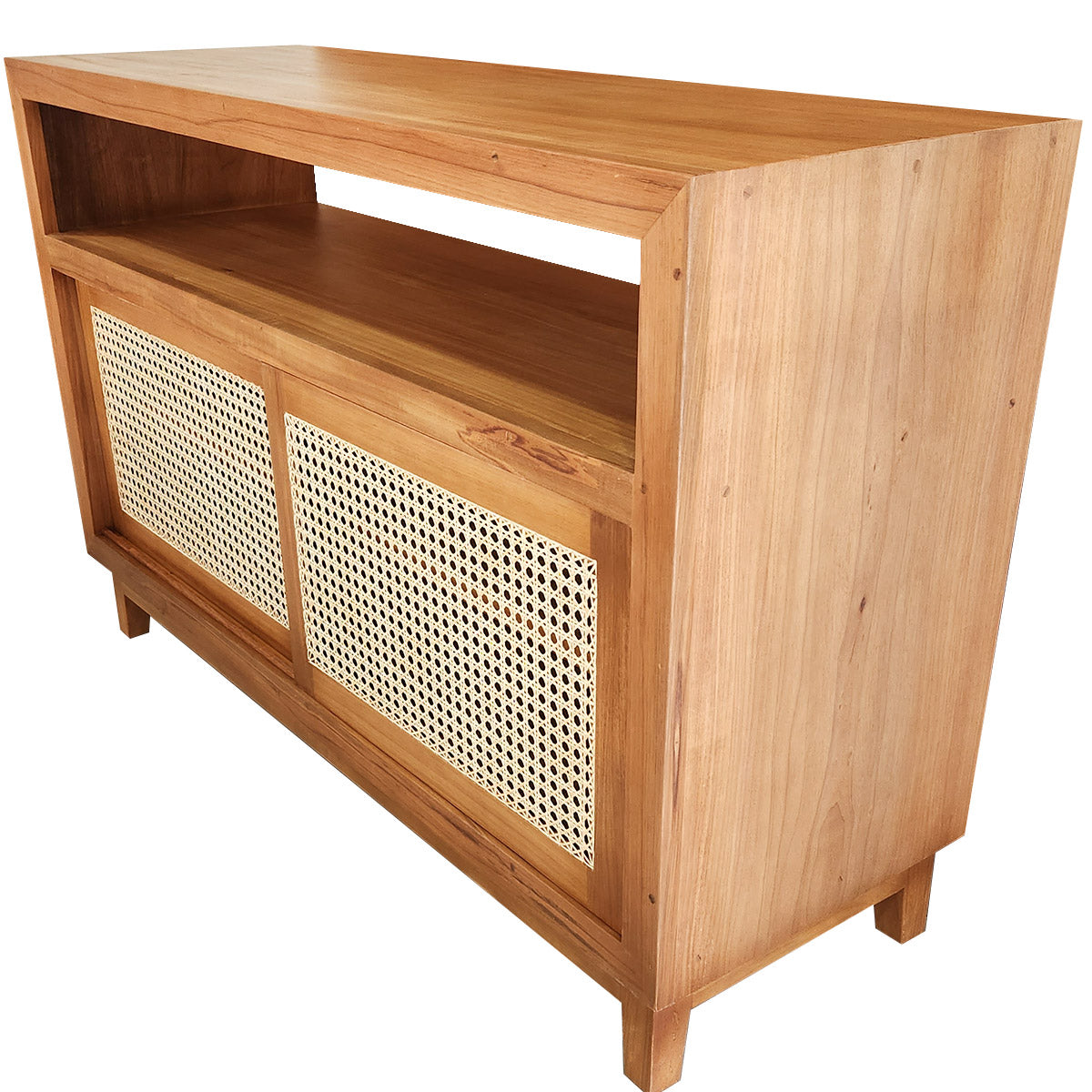 Buffet / Rack De Madeira Maciça Demolição Palhinha Com Duas Portas de Correr