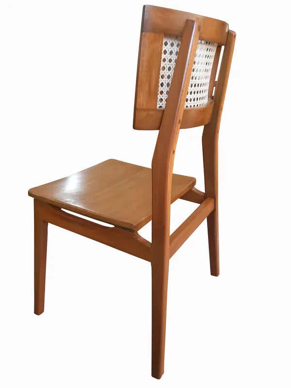 Cadeira De Madeira Maciça Corumbau Com Palhinha Natural Indiana No Encosto