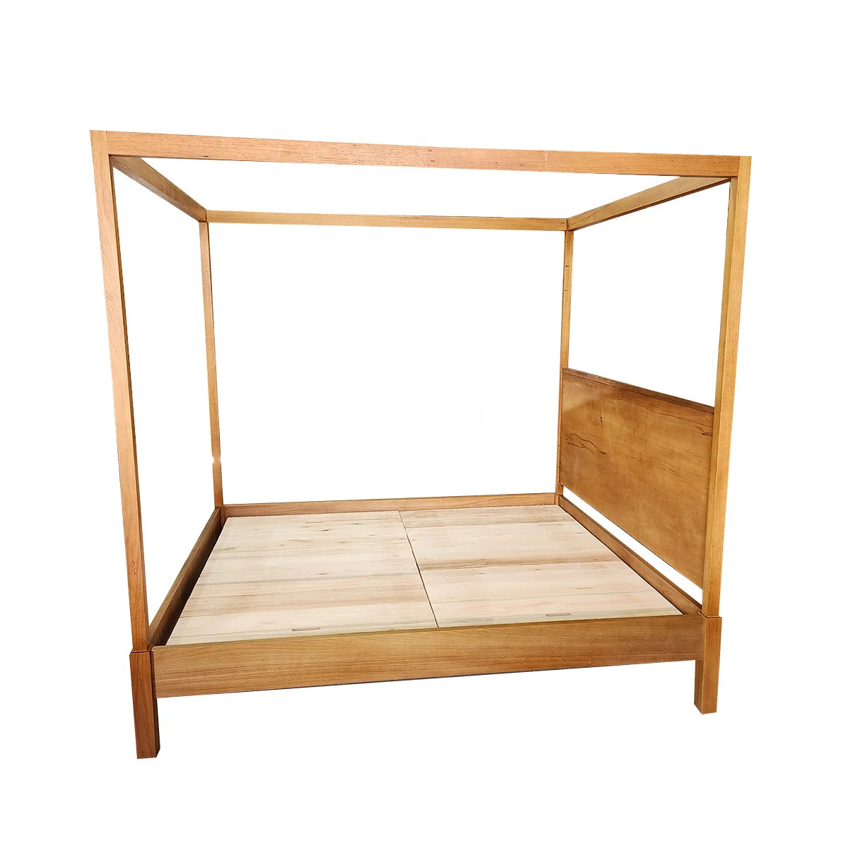 Cama Casal Demolição Modelo Dossel Com Cabeceira Fechada - Marcenaria Bicho do Mato