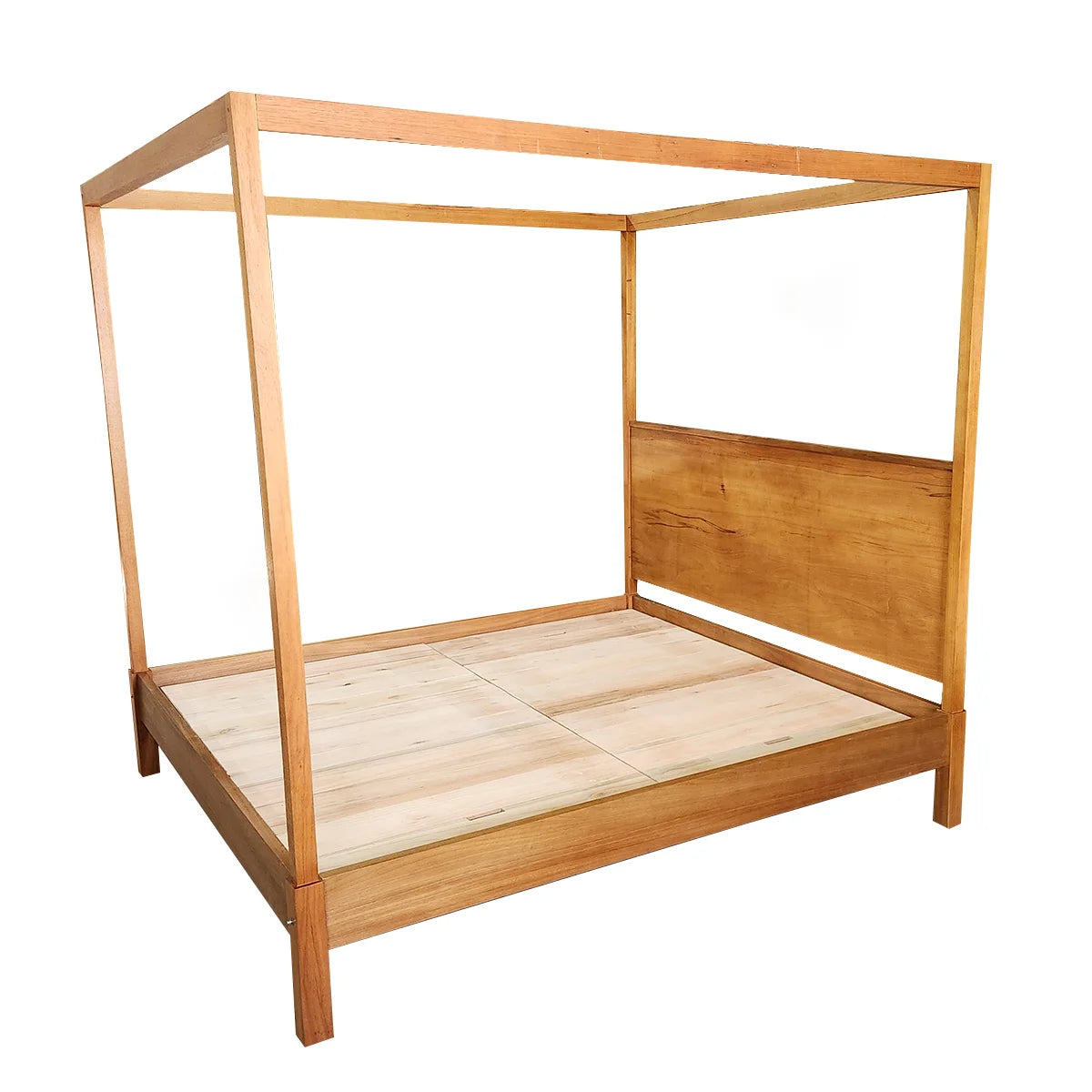 Cama Casal Demolição Modelo Dossel Com Cabeceira Fechada - Marcenaria Bicho do Mato