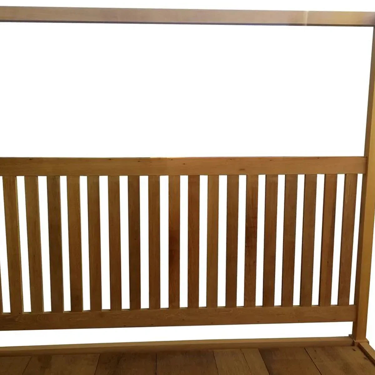 Cama De Casal De Madeira Maciça Demolição Dossel