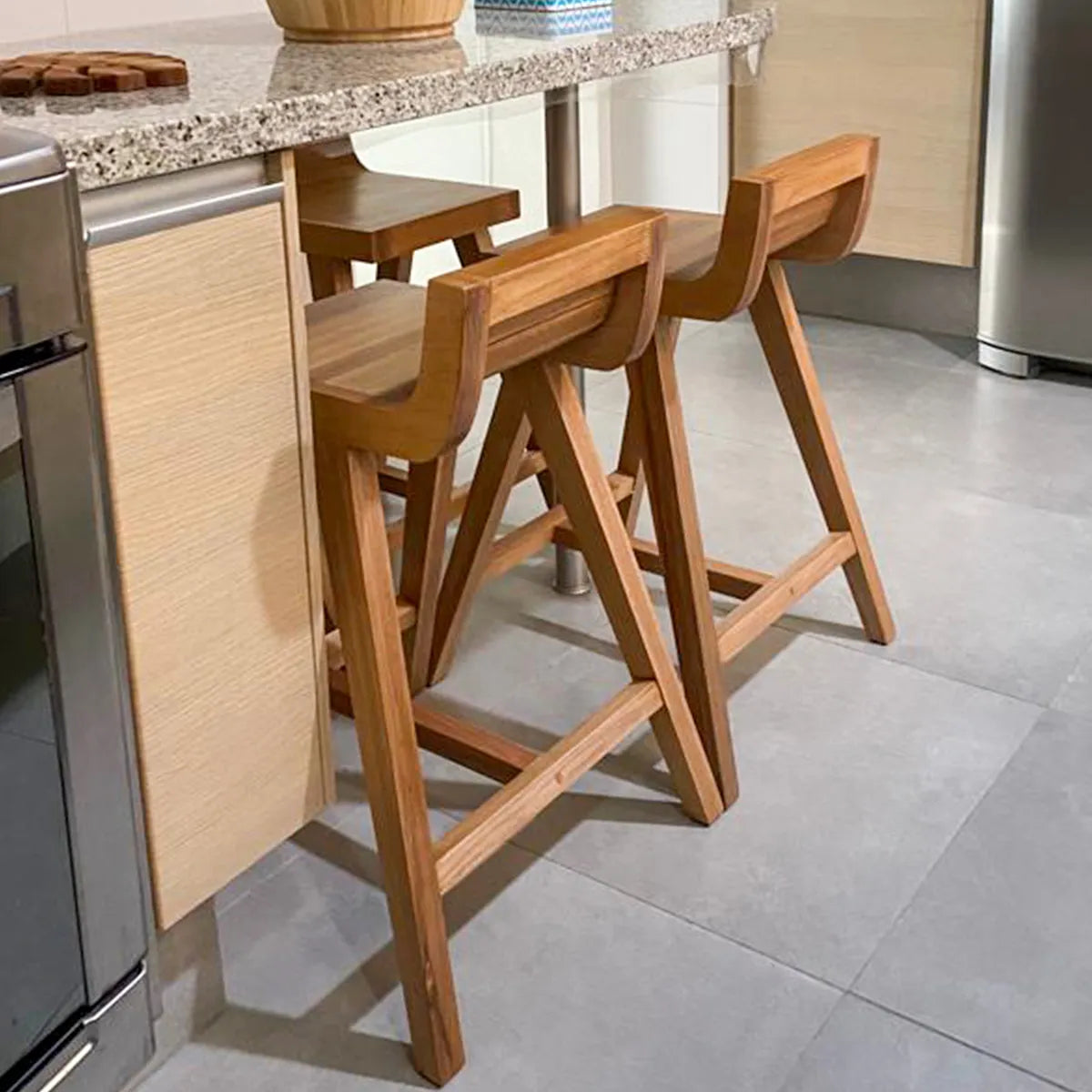 Conjunto De Banquetas Altas Para Bar Demolição Caneta - 02 Unidades