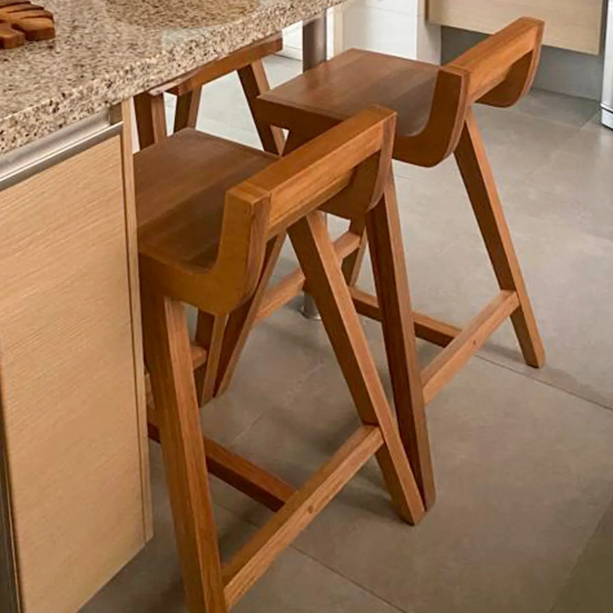 Conjunto De Banquetas Altas Para Bar Demolição Caneta - 02 Unidades