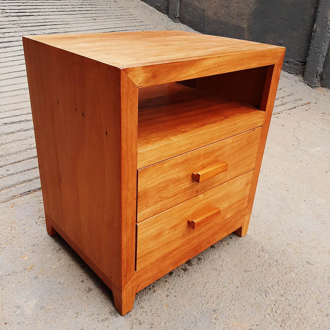 Mesa de Cabeceira Modelo Lagoa Com Nicho Superior