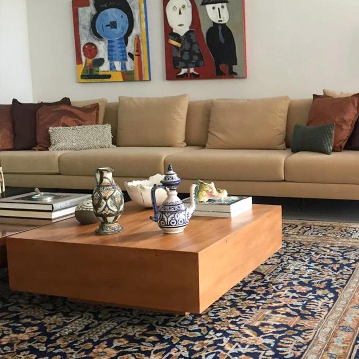 Mesa de Centro de Madeira Maciça Demolição Barra - Marcenaria Bicho do Mato