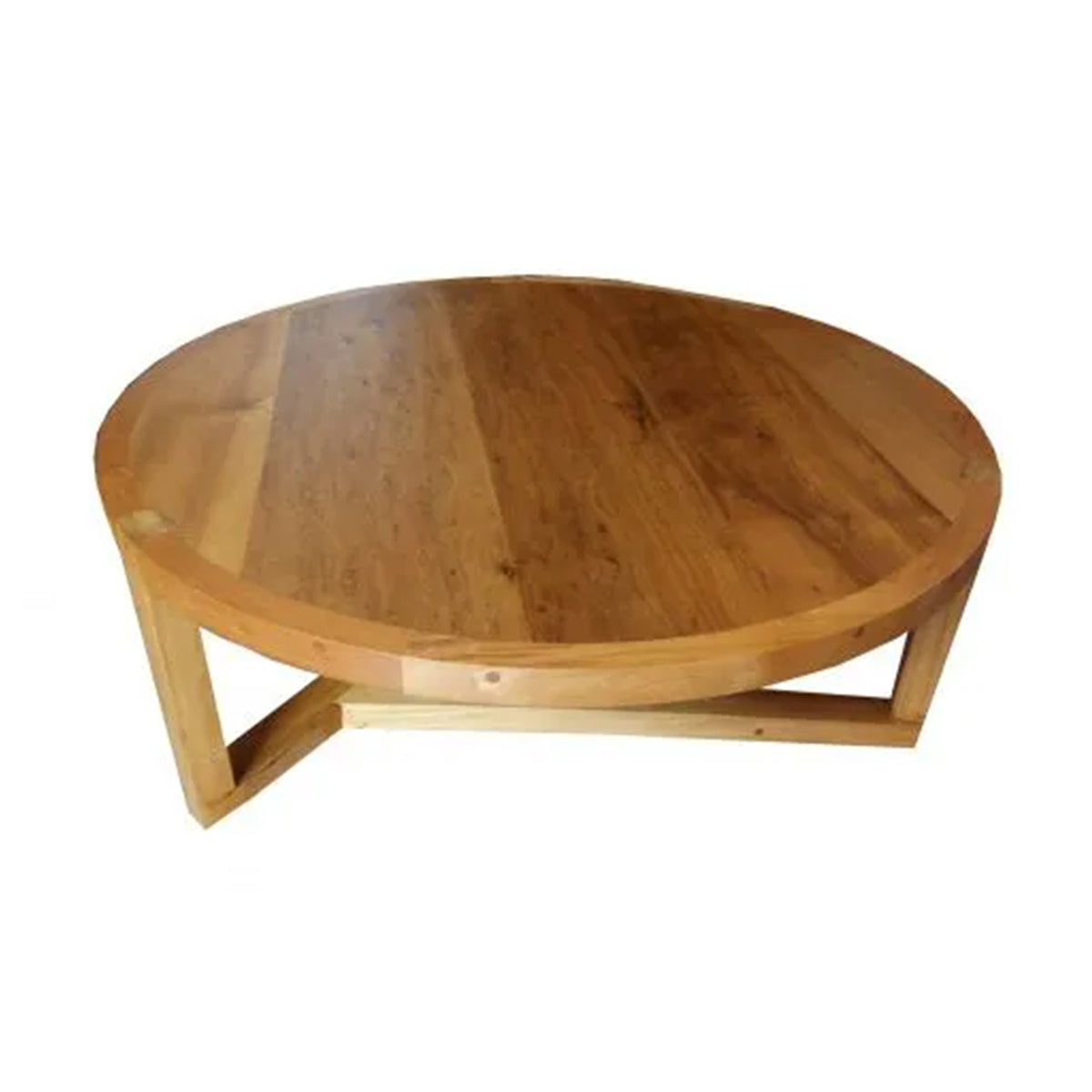 Mesa De Centro Redonda De Madeira Maciça Demolição Sergipe