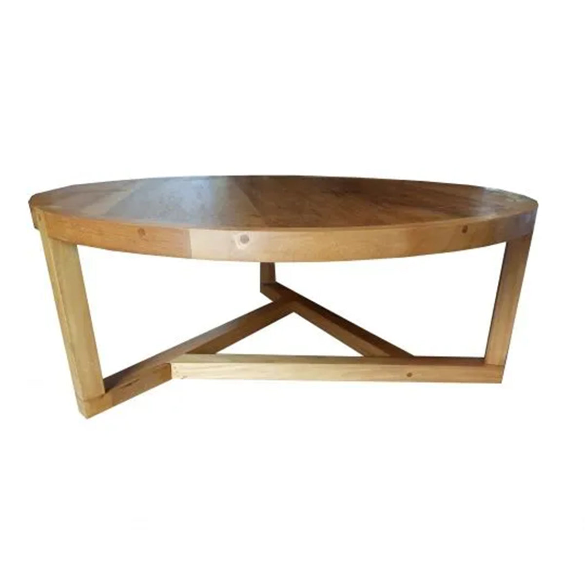 Mesa De Centro Redonda De Madeira Maciça Demolição Sergipe