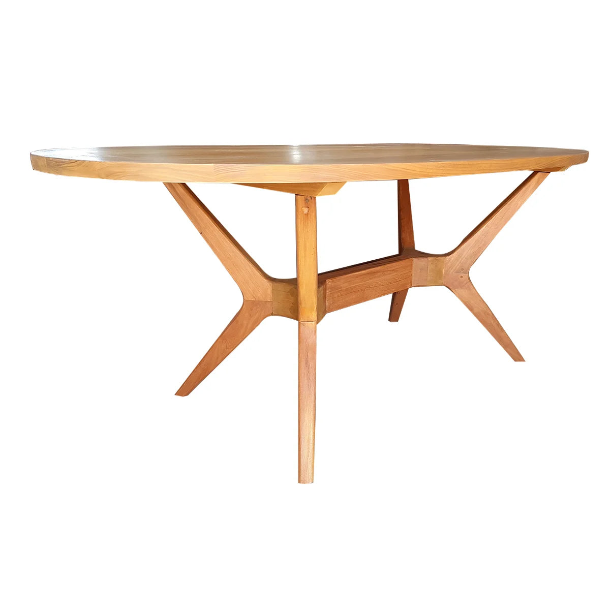 Mesa de Jantar De Madeira Maciça Demolição Com Tampo Oval Praia do Forte - Marcenaria Bicho do Mato