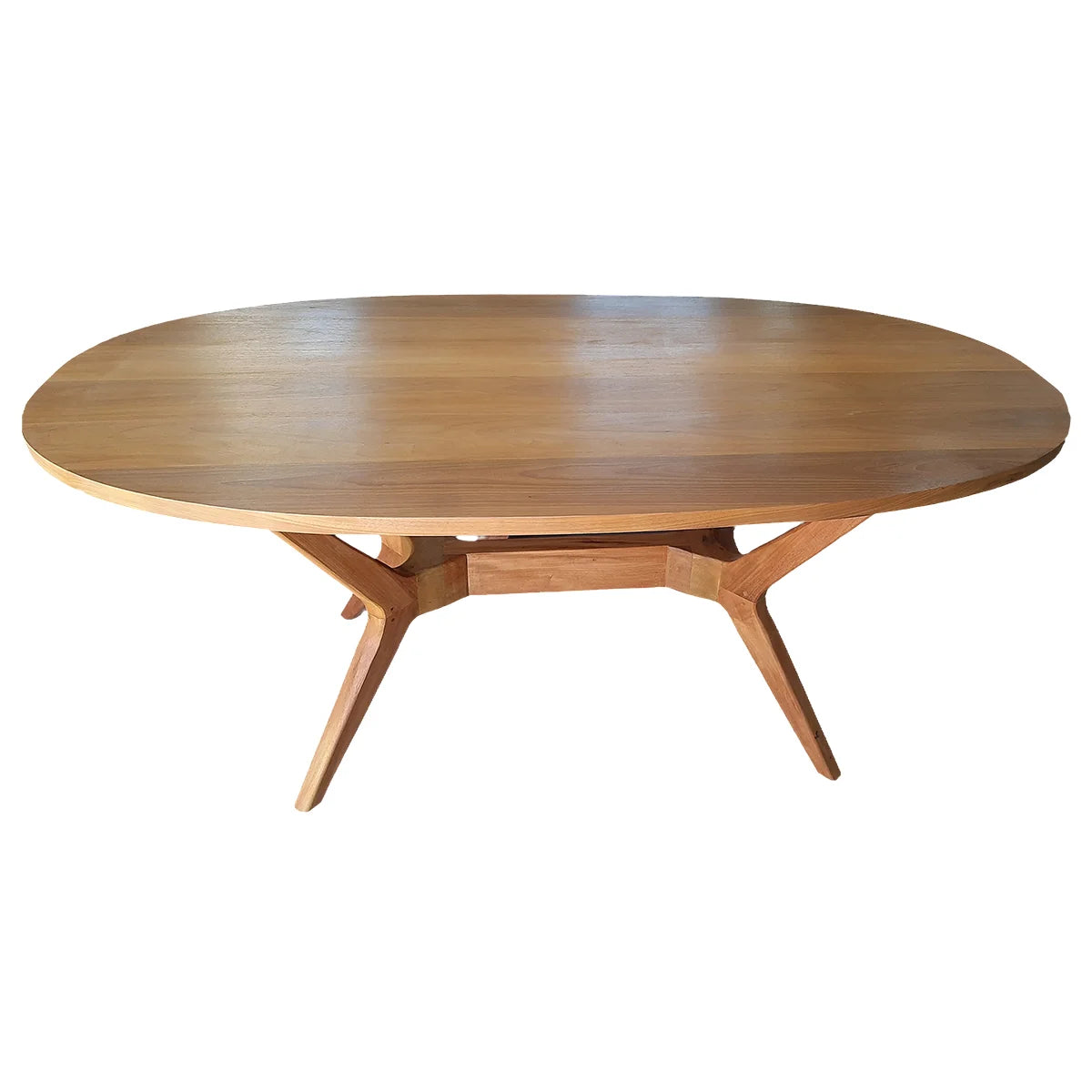 Mesa de Jantar De Madeira Maciça Demolição Com Tampo Oval Praia do Forte - Marcenaria Bicho do Mato