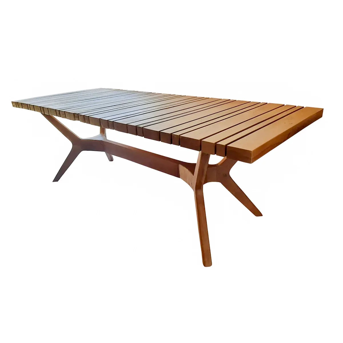 Mesa De Jantar Retangular De Madeira Maciça Demolição Jurerê - Marcenaria Bicho do Mato