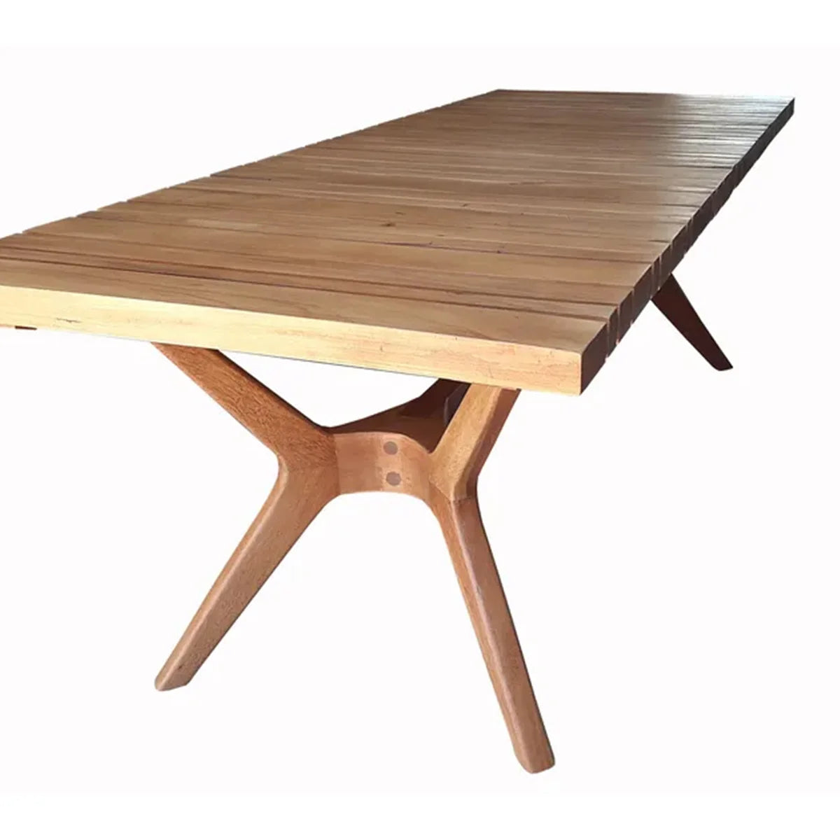 Mesa De Jantar Retangular De Madeira Maciça Demolição Jurerê - Marcenaria Bicho do Mato