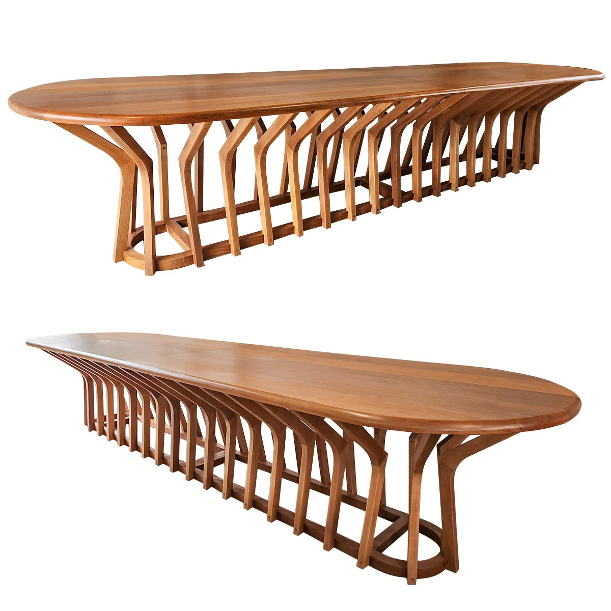 Mesa de Jantar Retangular De Madeira Maciça Demolição Jambo