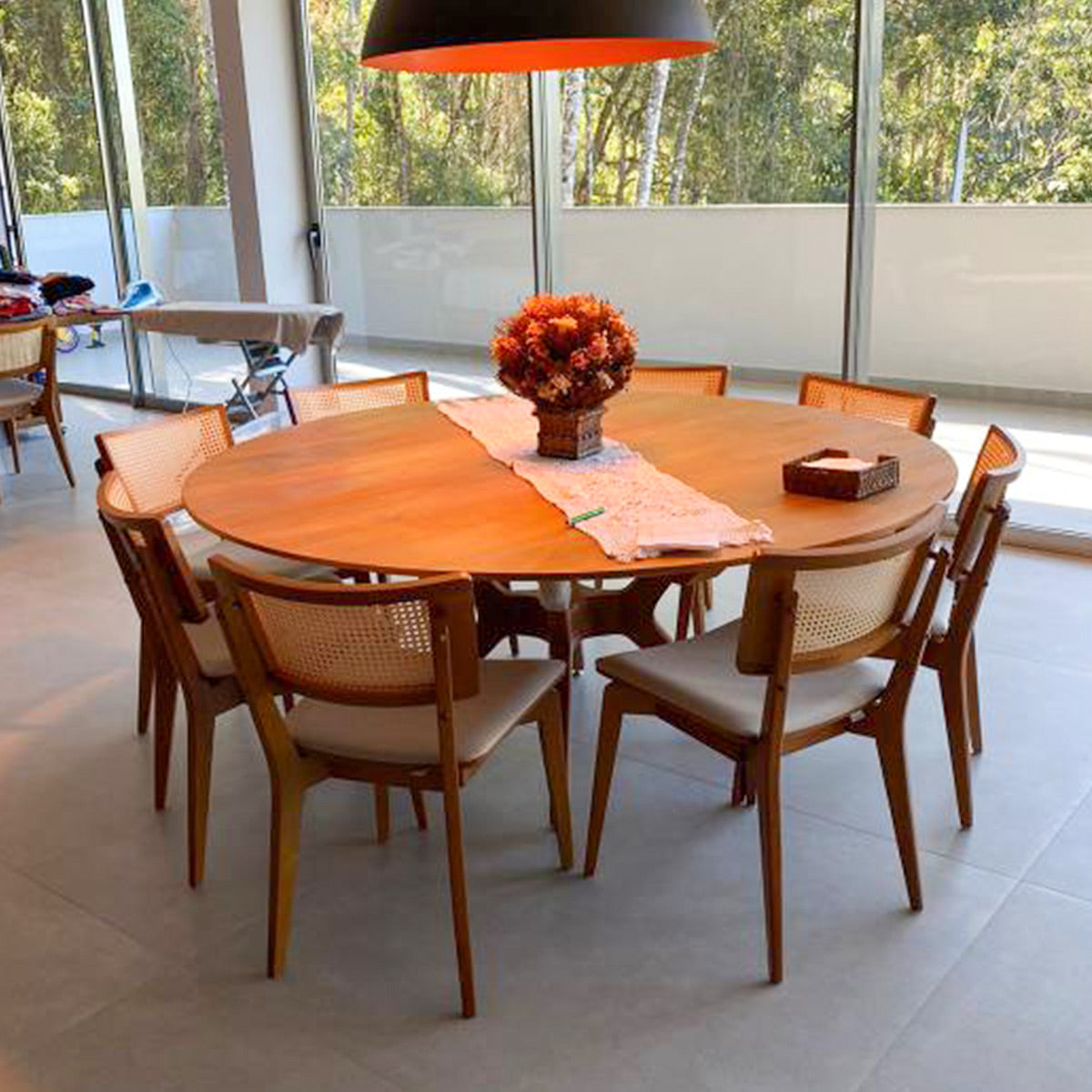 Mesa De Jantar Redonda De Madeira Maciça Demolição Praia Do Forte