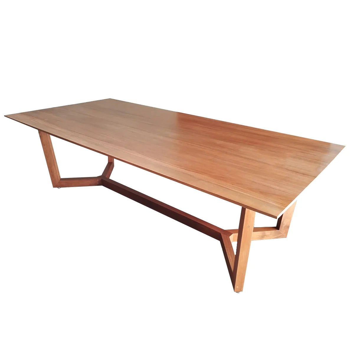 Mesa De Jantar Retangular De Madeira Maciça Campinas Tampo Chanfrado