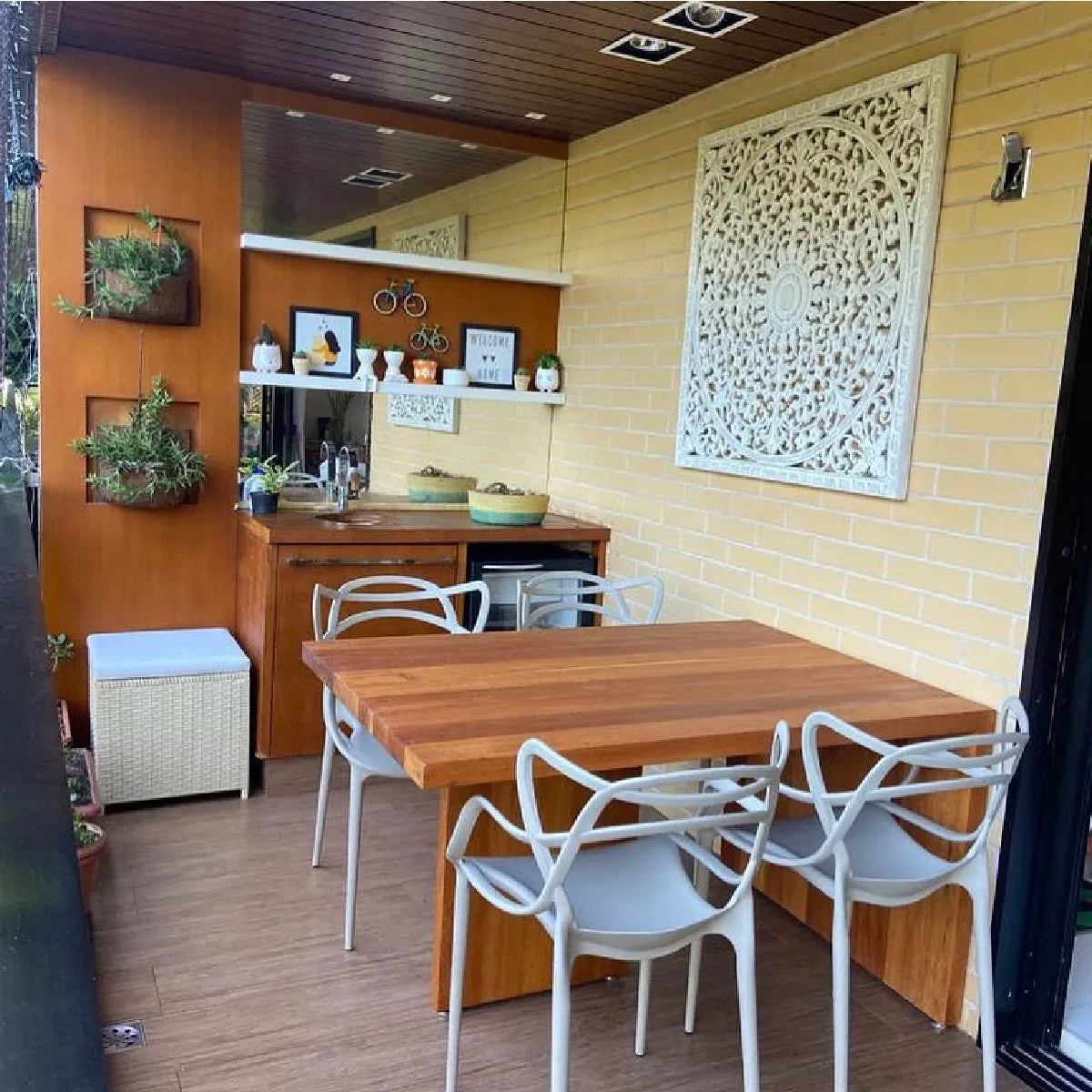 Mesa De Jantar Retangular De Madeira Maciça Demolição Macapá