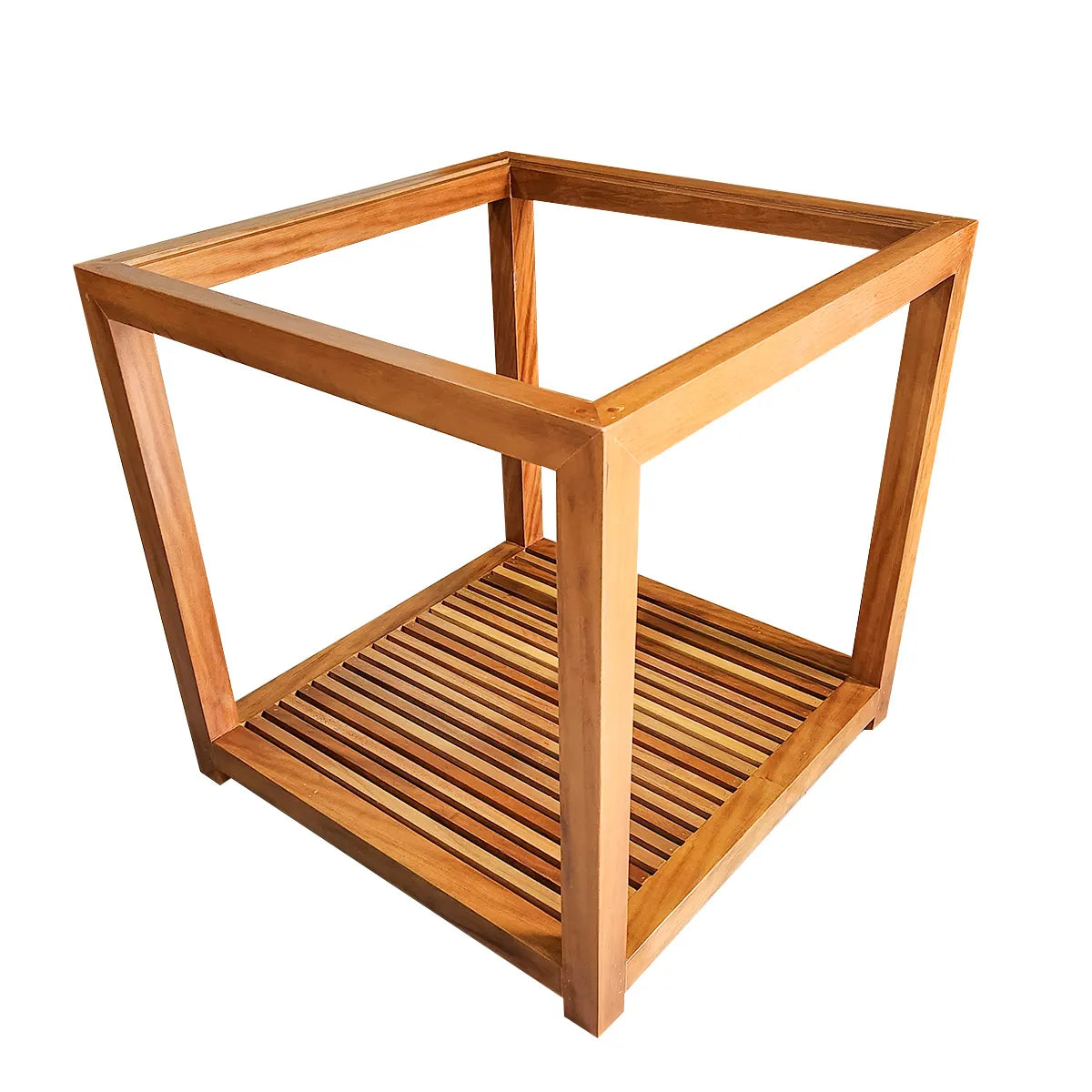 Mesa Lateral Quadrada de Madeira Maciça Demolição Londrina