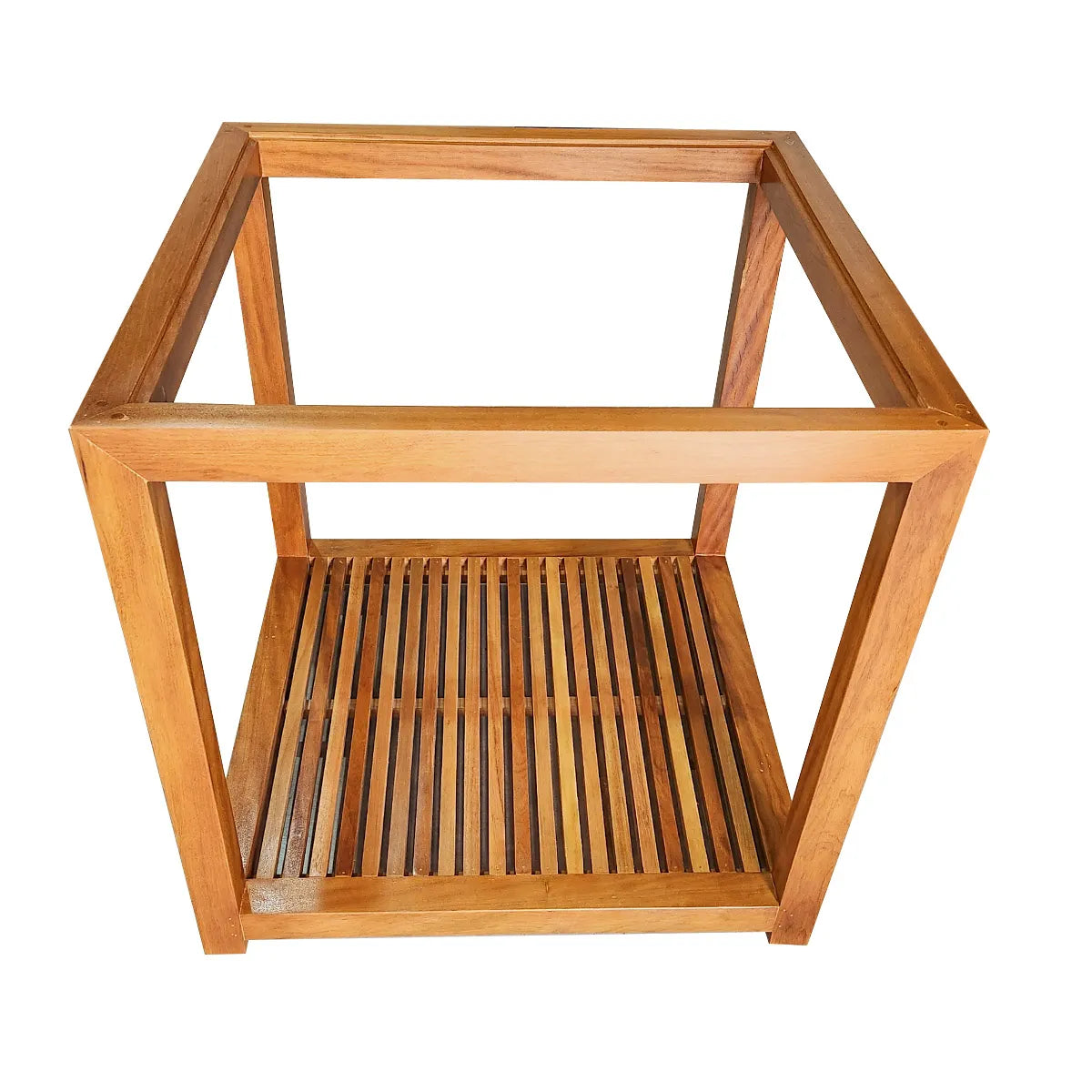 Mesa Lateral Quadrada de Madeira Maciça Demolição Londrina