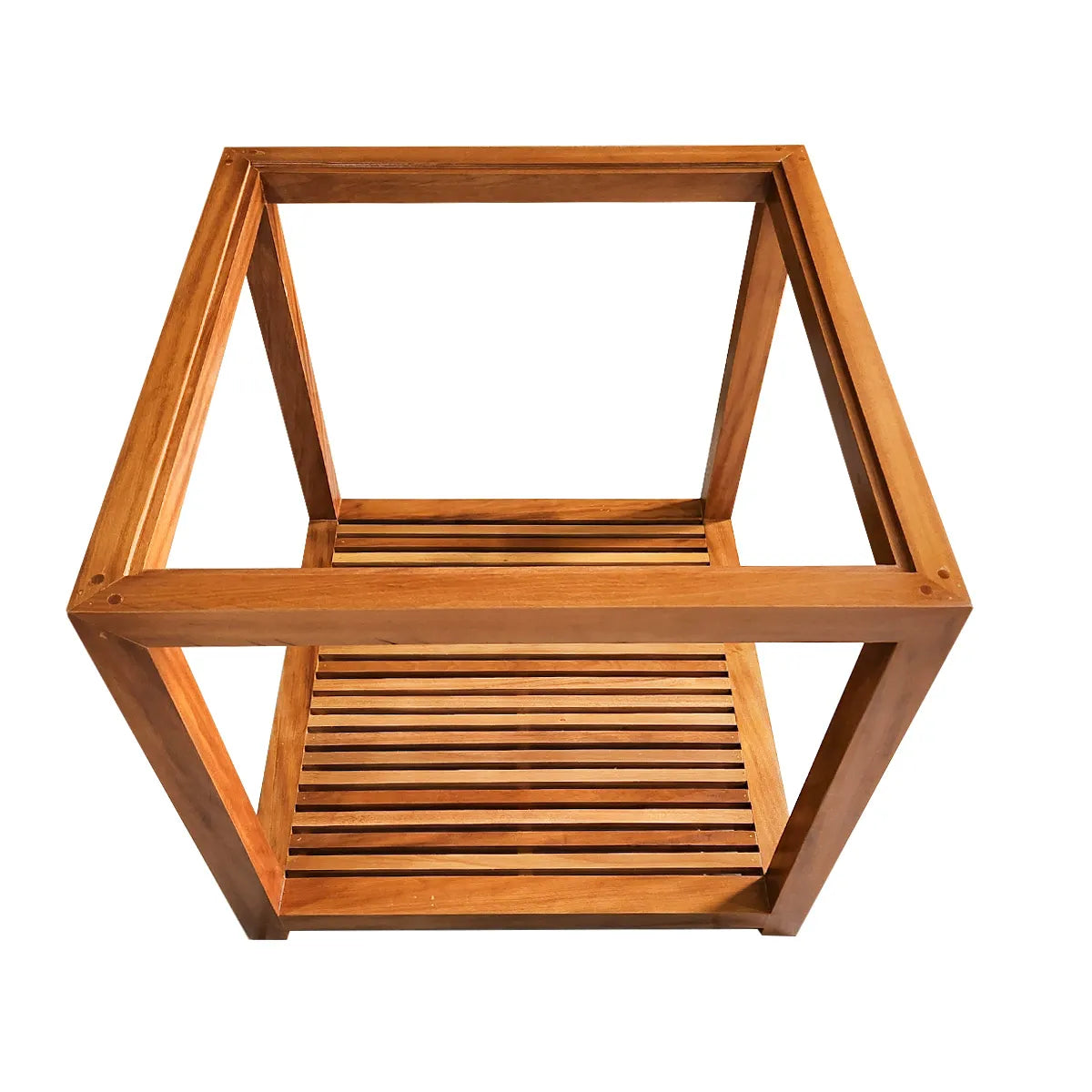 Mesa Lateral Quadrada de Madeira Maciça Demolição Londrina