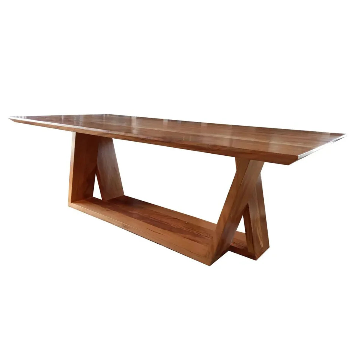 Mesa de Jantar Retangular De Madeira Maciça Demolição Iate - Marcenaria Bicho do Mato