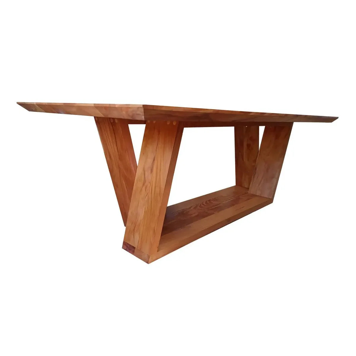 Mesa de Jantar Retangular De Madeira Maciça Demolição Iate - Marcenaria Bicho do Mato