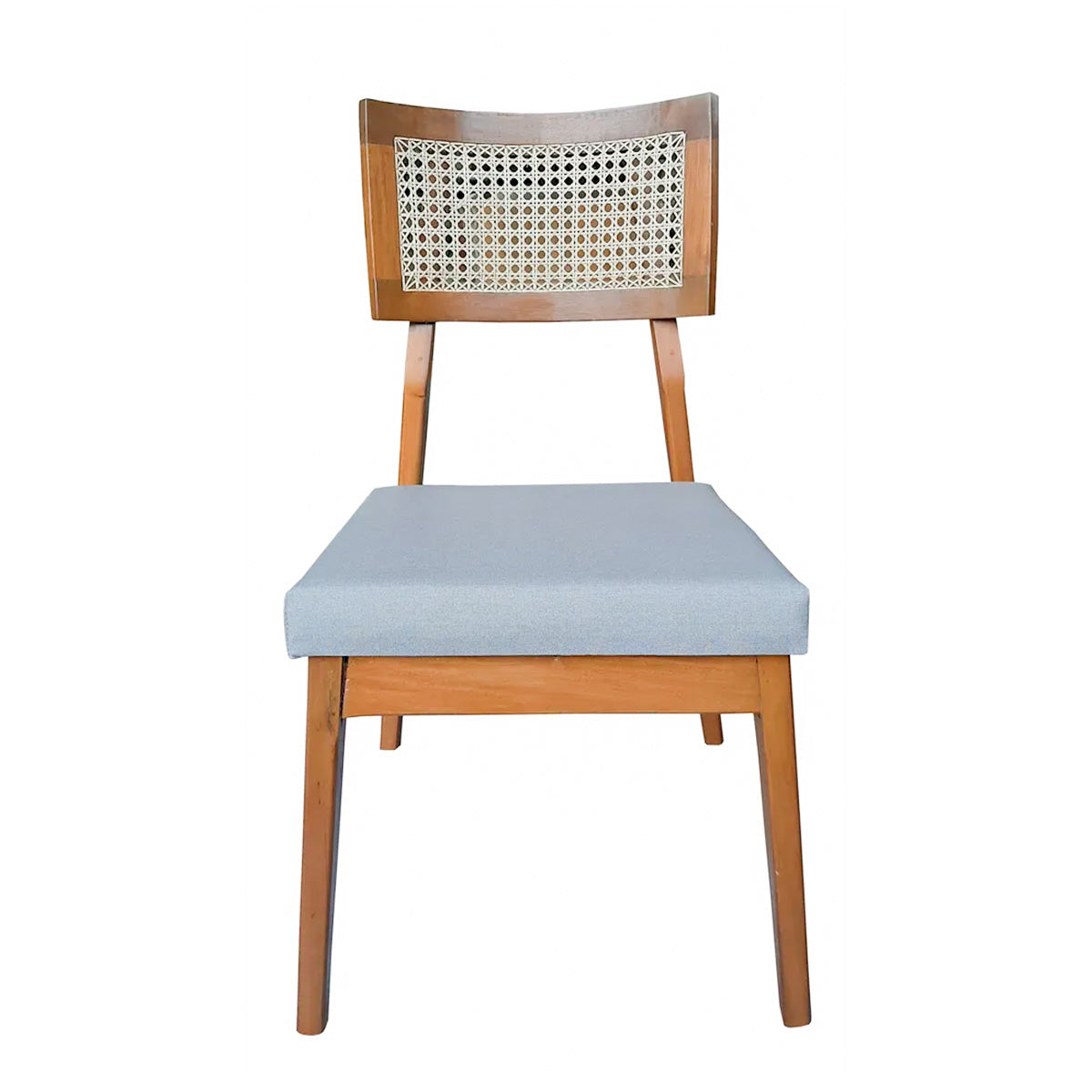 Cadeira De Madeira Maciça Demolição Modelo Corumbau - Encosto Em Palhinha Natural Indiana E Assento Estofado