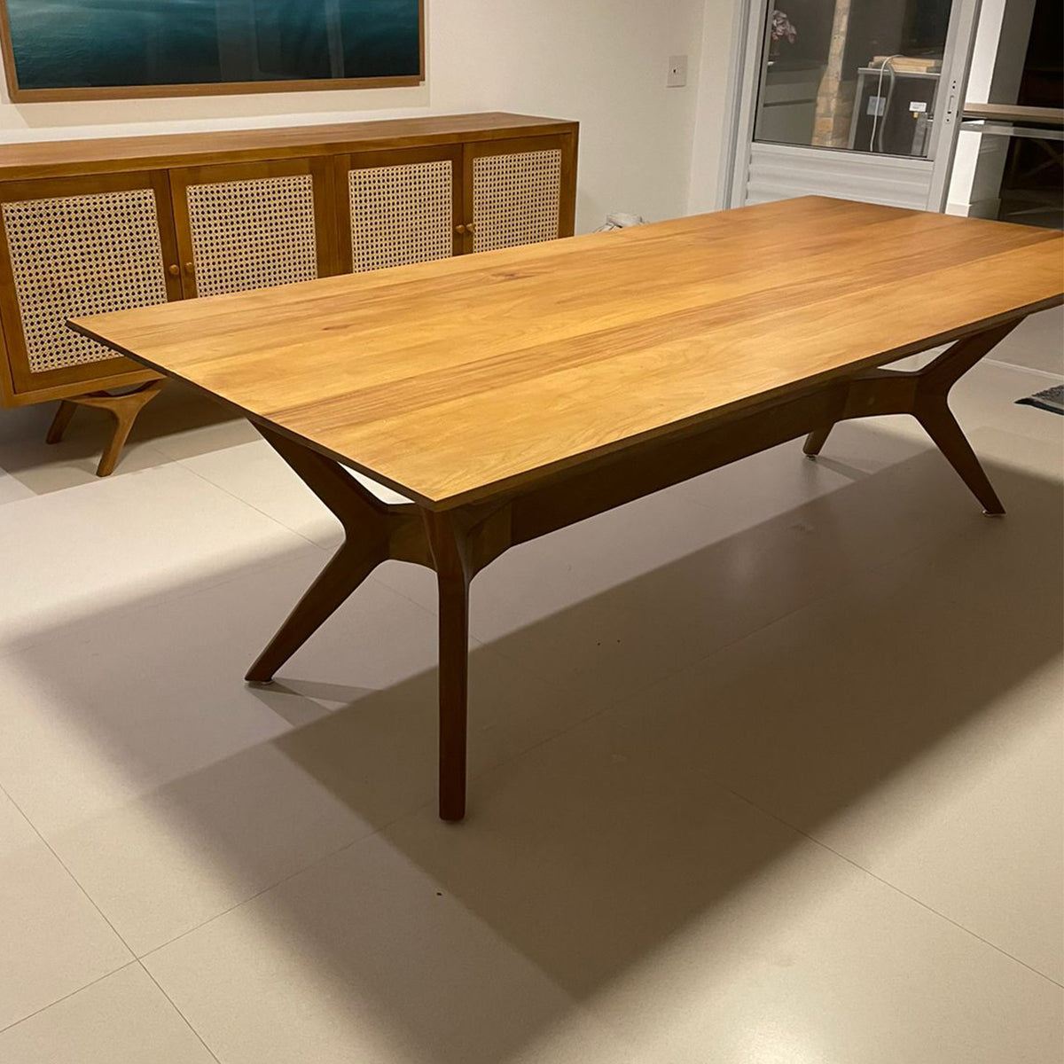 Mesa De Jantar Retangular De Madeira Maciça Demolição Praia do Forte