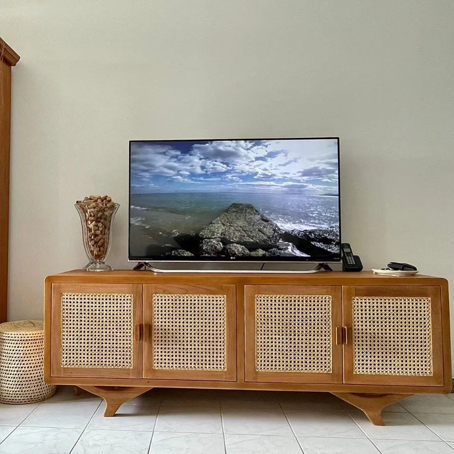 Rack De Demolição Modelo Alvorada Com Laterais Curvas E Com Palhinha Natural - Marcenaria Bicho do Mato